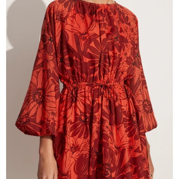 Faithful the brand Syrma Mini Dress floral red backless boho - Picture 2 of 6